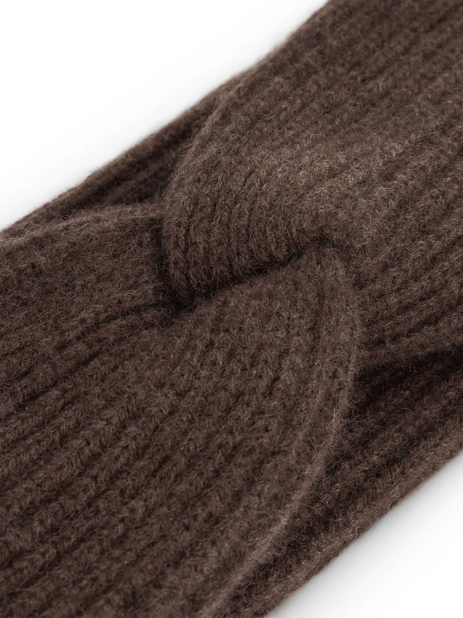 Cashmere head band "Freya" - dark brown