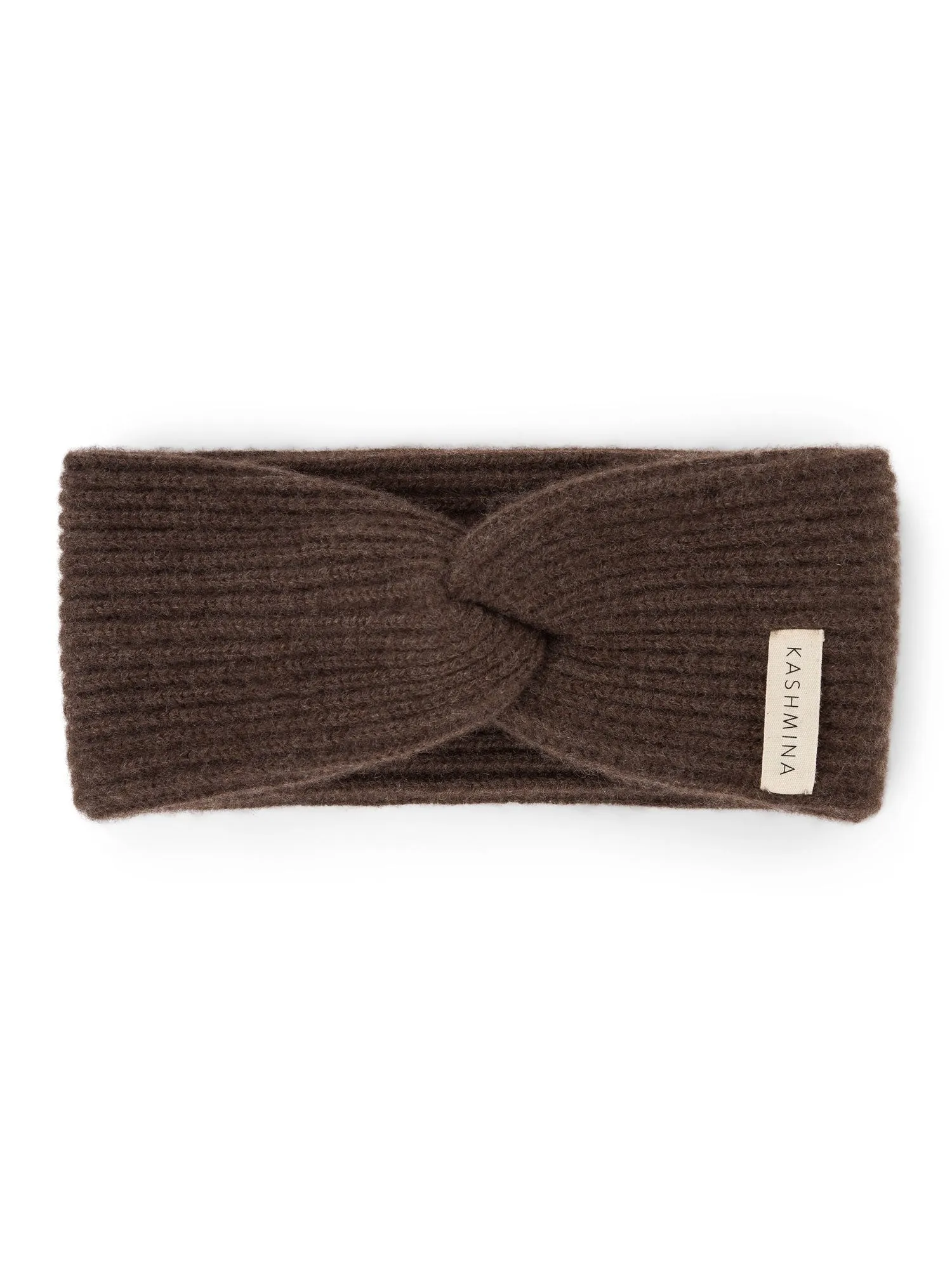 Cashmere head band "Freya" - dark brown