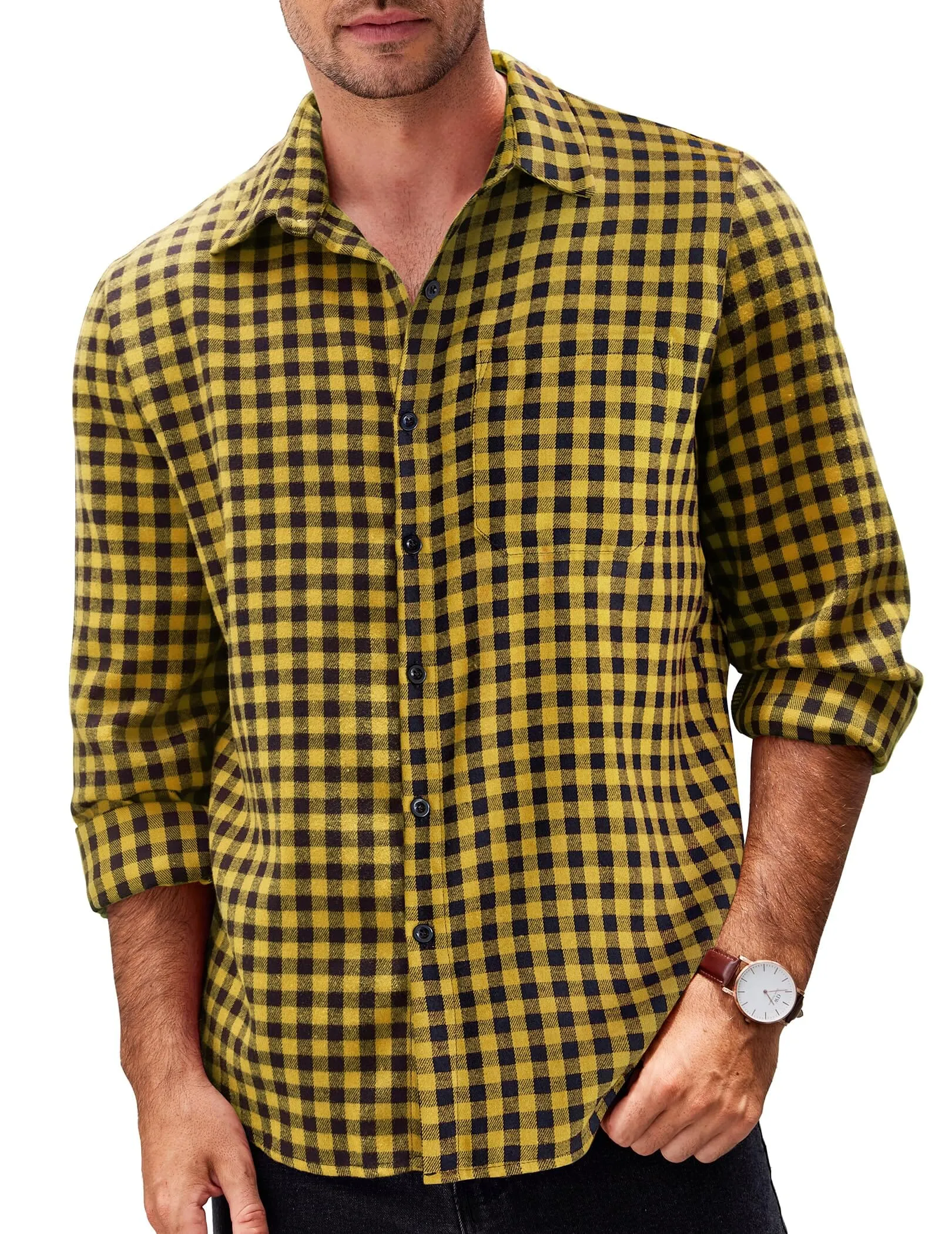 Casual Checked Flannel Shirt