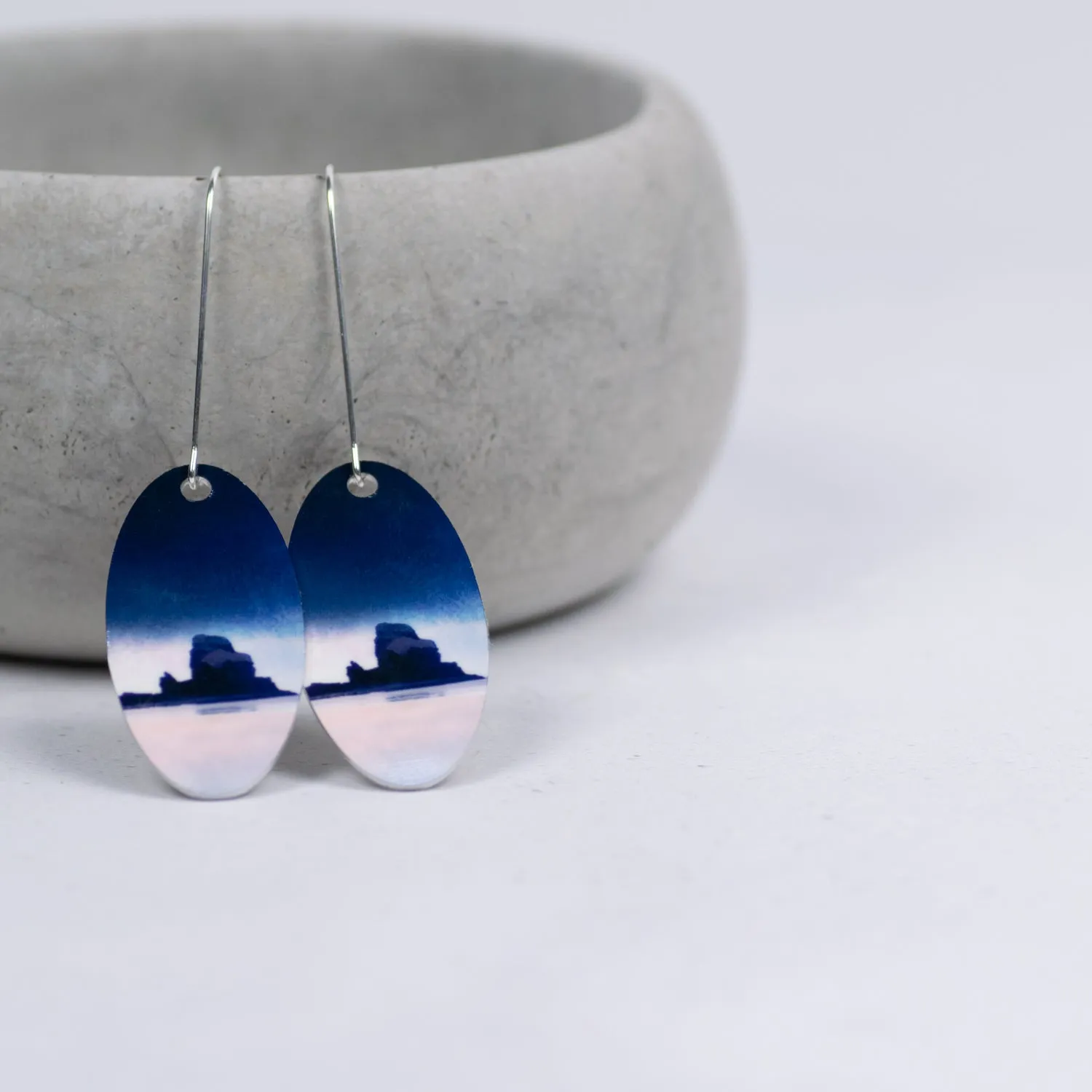 Cath Waters Talisker, Isle Of Skye Aluminium and Silver Earrings