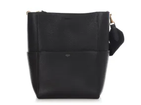 Celine Large Black Seau Sangle Bucket Bag