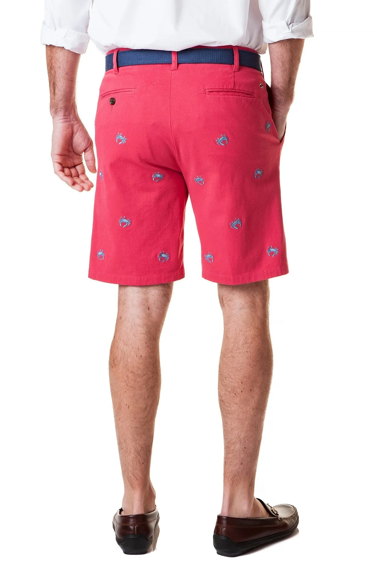 Cisco Short Stretch Twill Hurricane Red with Blue Crab