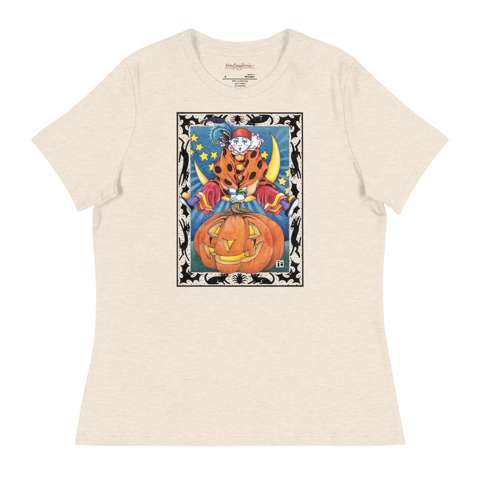 Clown Jumping Over Pumpkin Women's T-Shirt