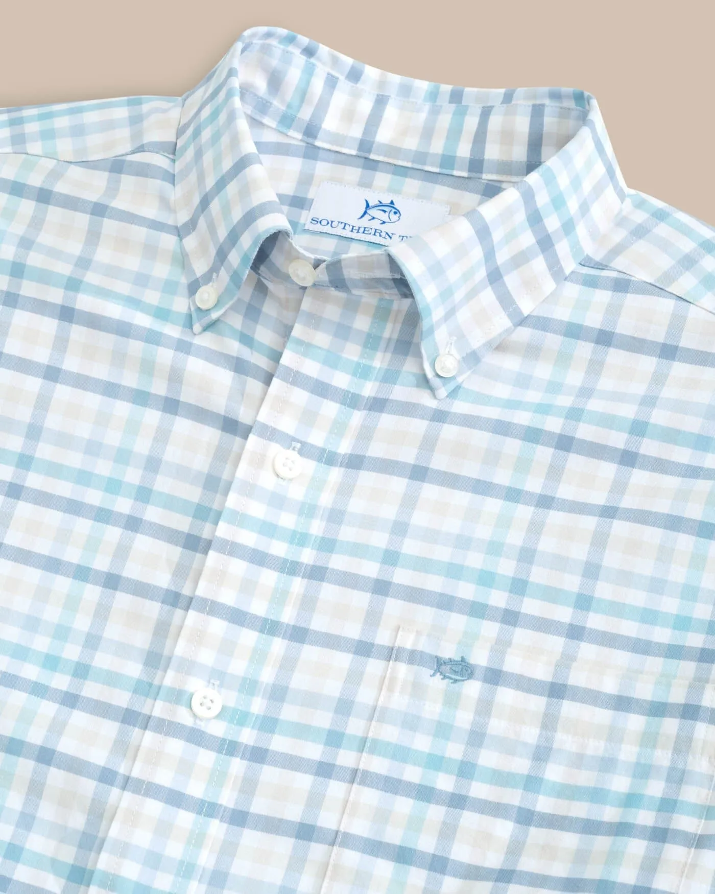 Coastal Passage Pelham Gingham Long Sleeve Sport Shirt