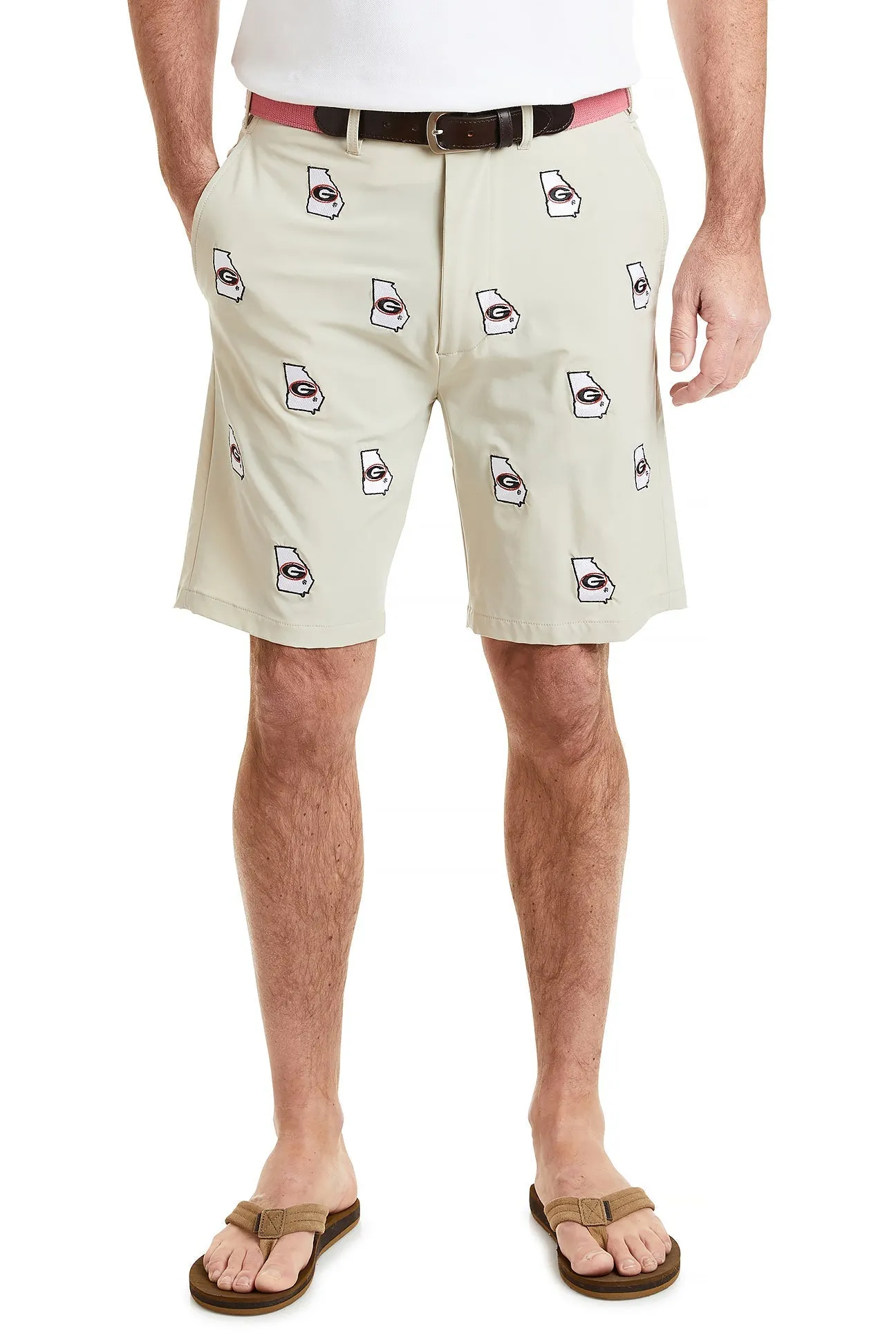 Collegiate ACKformance Short Khaki with University of Georgia UGA