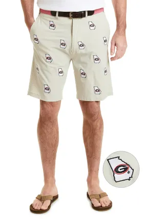 Collegiate ACKformance Short Khaki with University of Georgia UGA