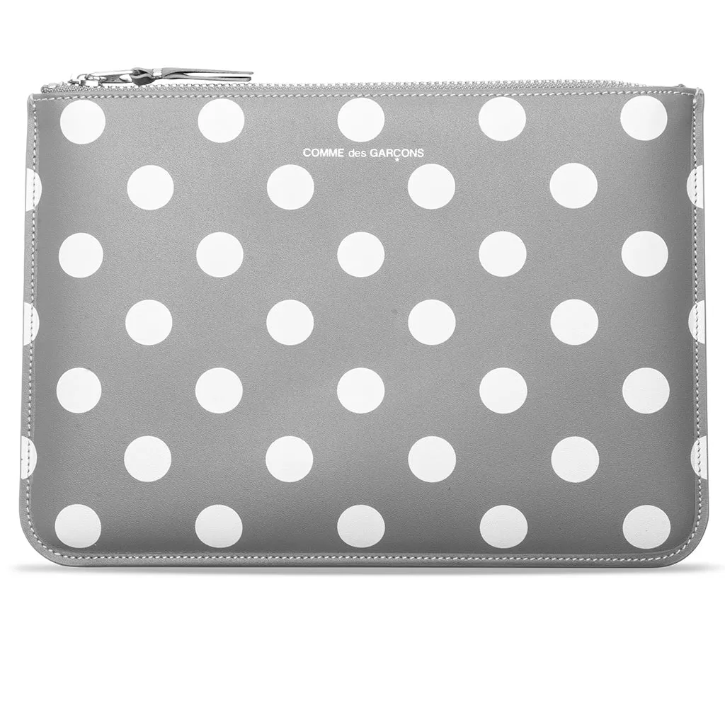 Comme des Garcons SA5100PD Polka Dot Wallet - Grey