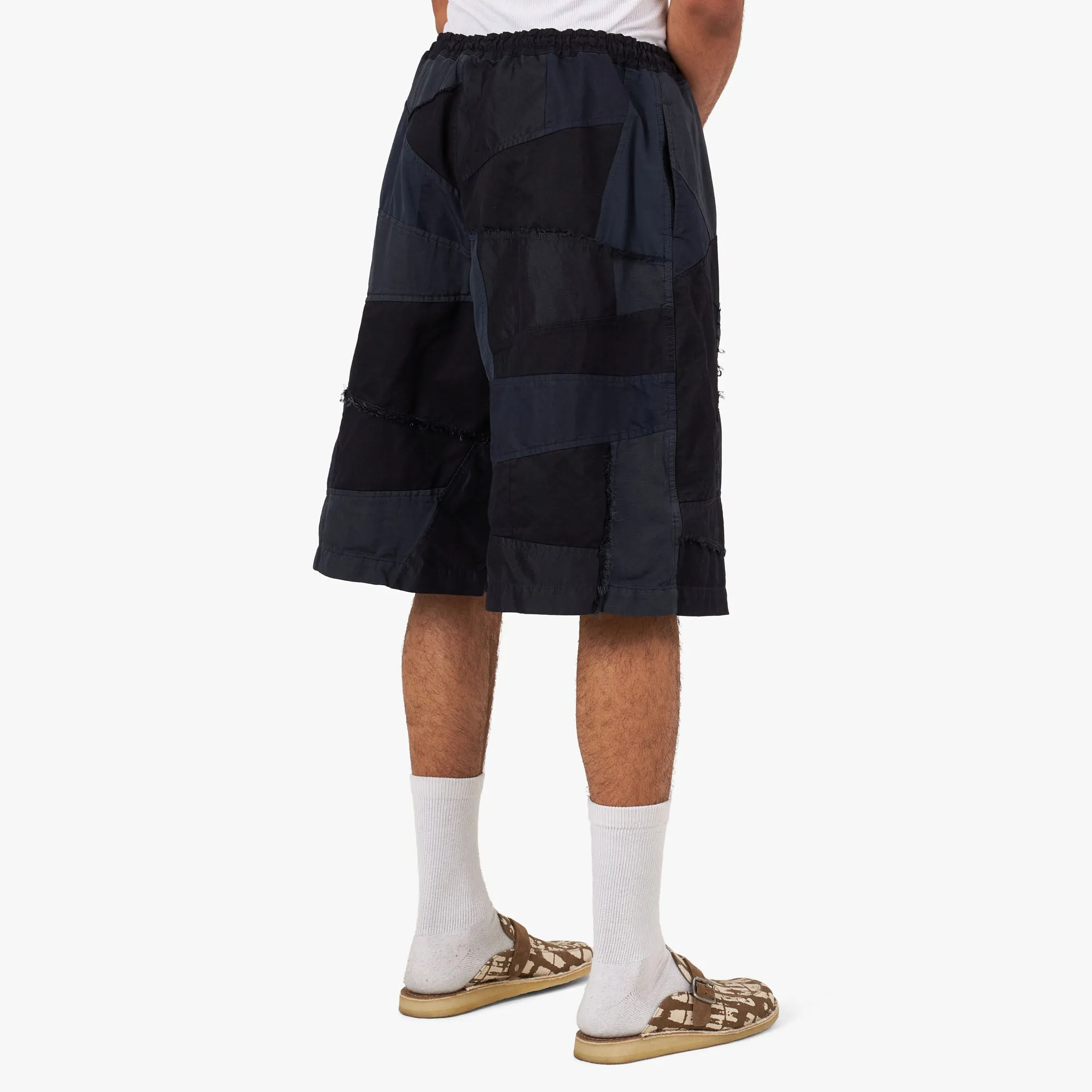 COMME des  GARÇONS Homme Garment Dyed Shorts / Navy Mix