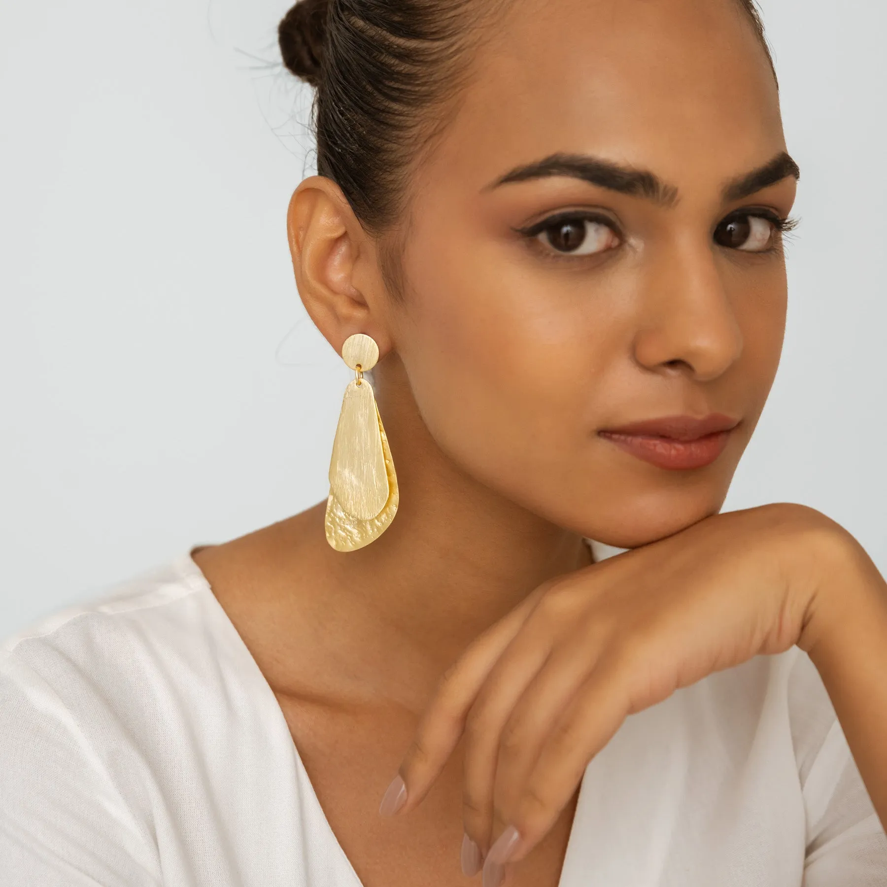 Contemporary Earrings - Gold