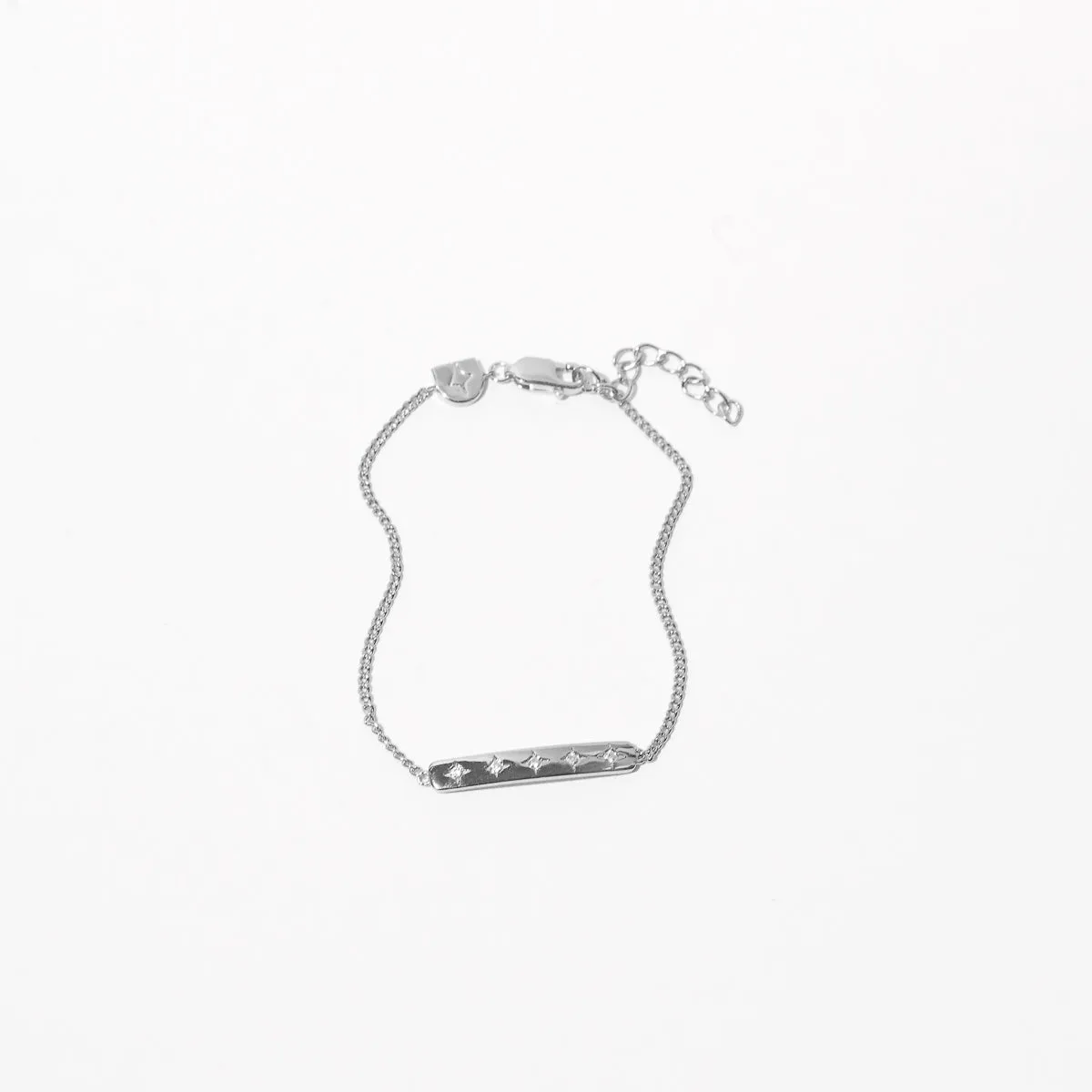 Cosmic Star Bar Bracelet in Silver