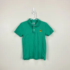 Crewcuts Everyday Critter Polo Shirt Green Smiley 6-7