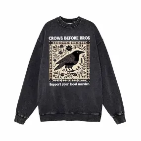 Crows Before Bros Vintage Washed Sweatshirt