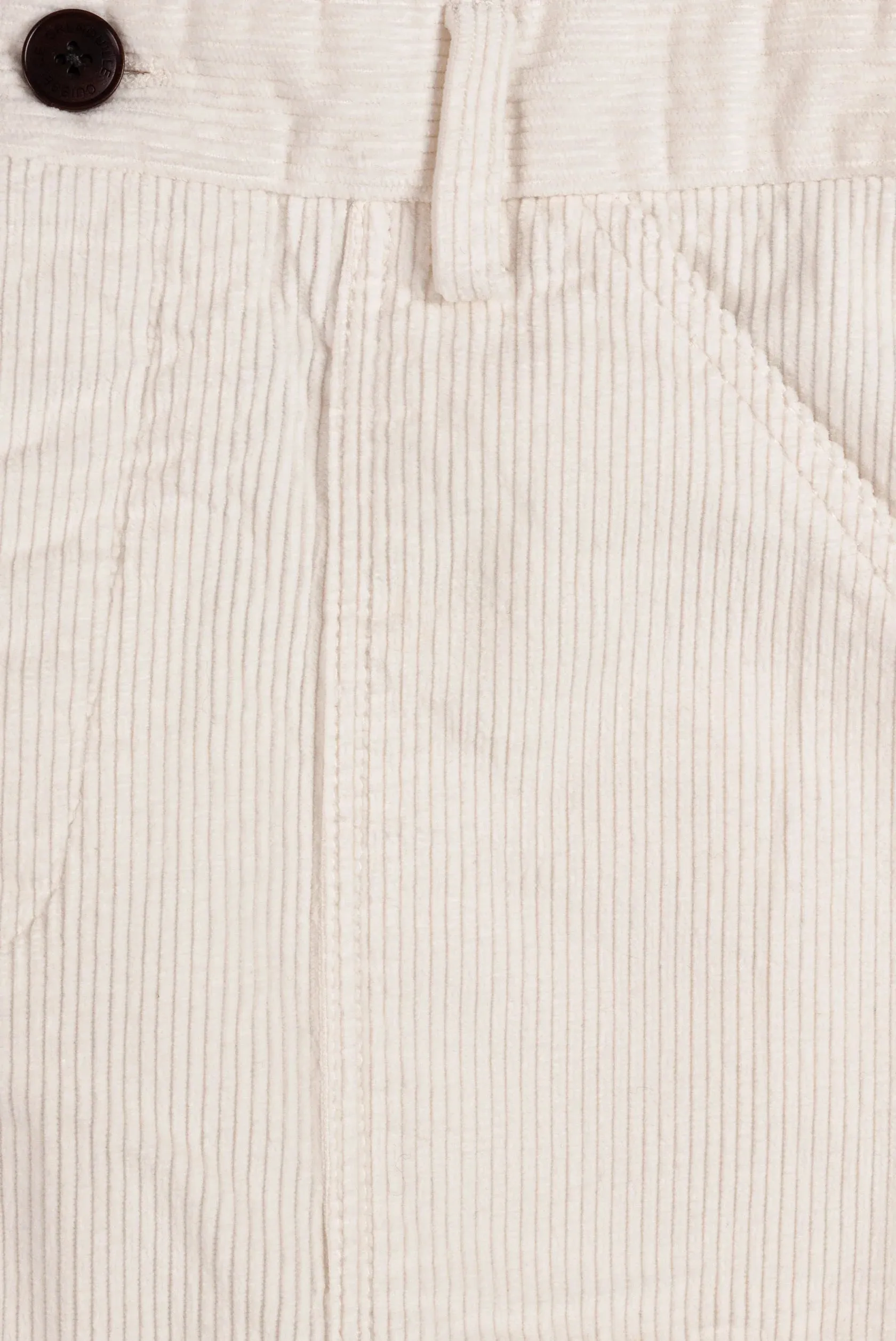 Cuisse De Grenouille (Ecru) White Corduroy Fatigue Pants