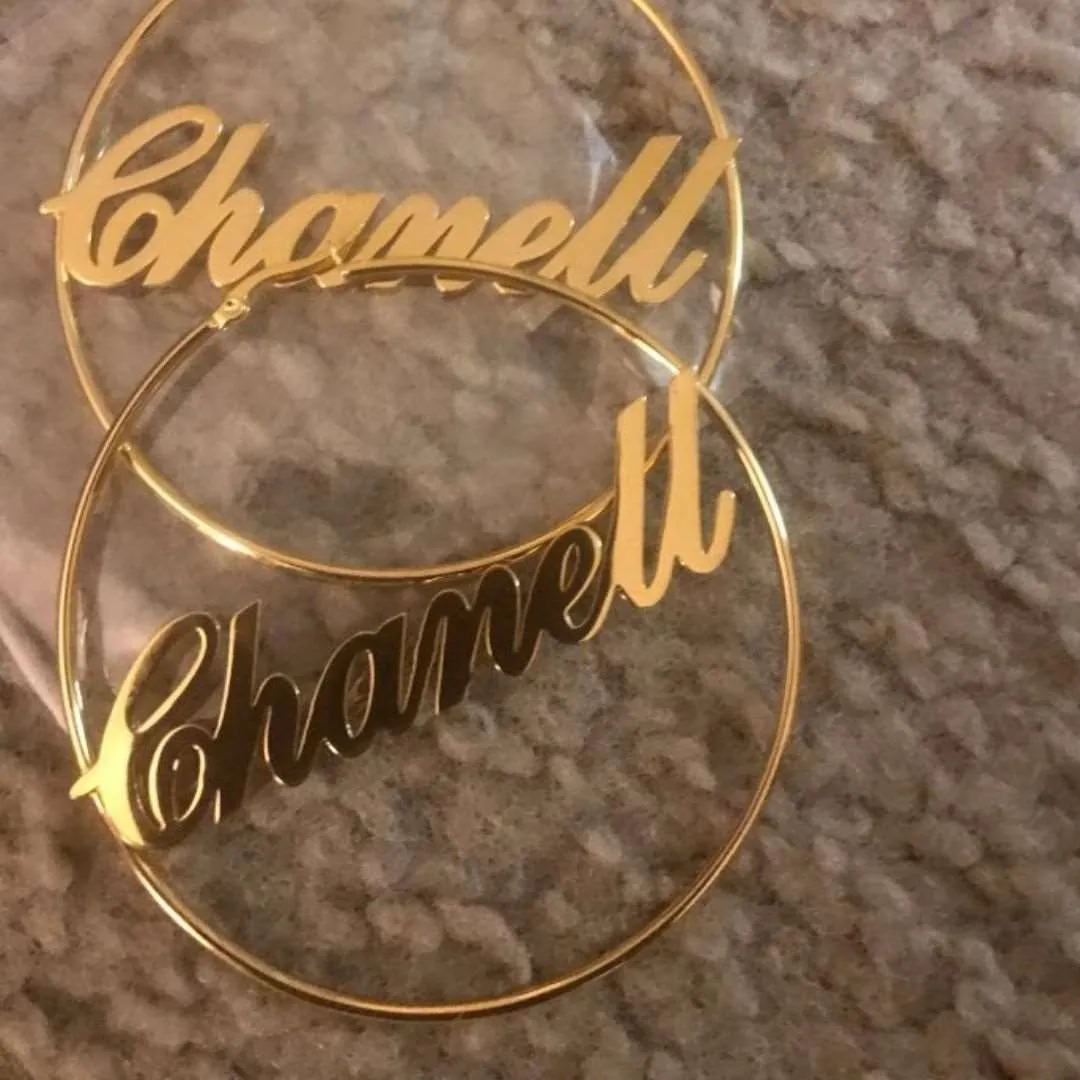 Customized Name Hoop Earrings