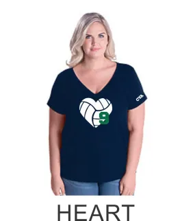 CVA Curvy Ladies Tee in 5 Designs- Matte or Glitter