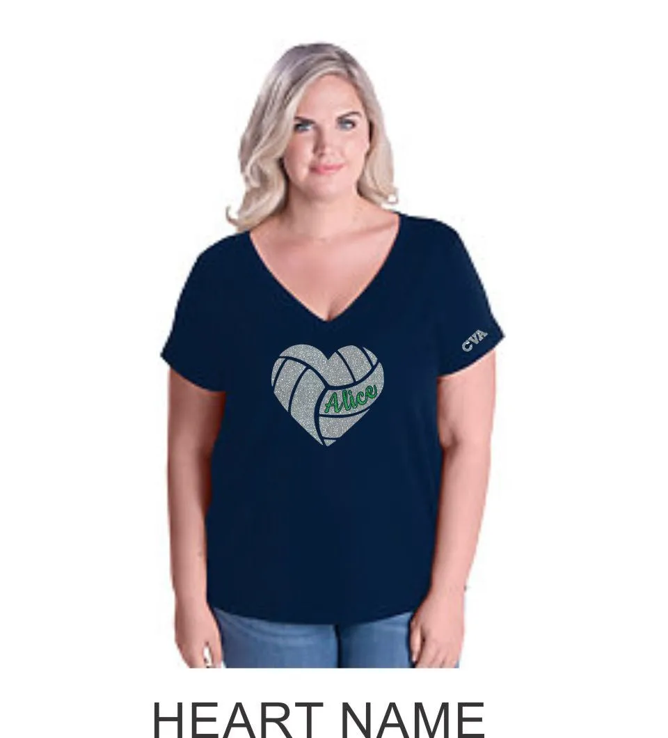 CVA Curvy Ladies Tee in 5 Designs- Matte or Glitter