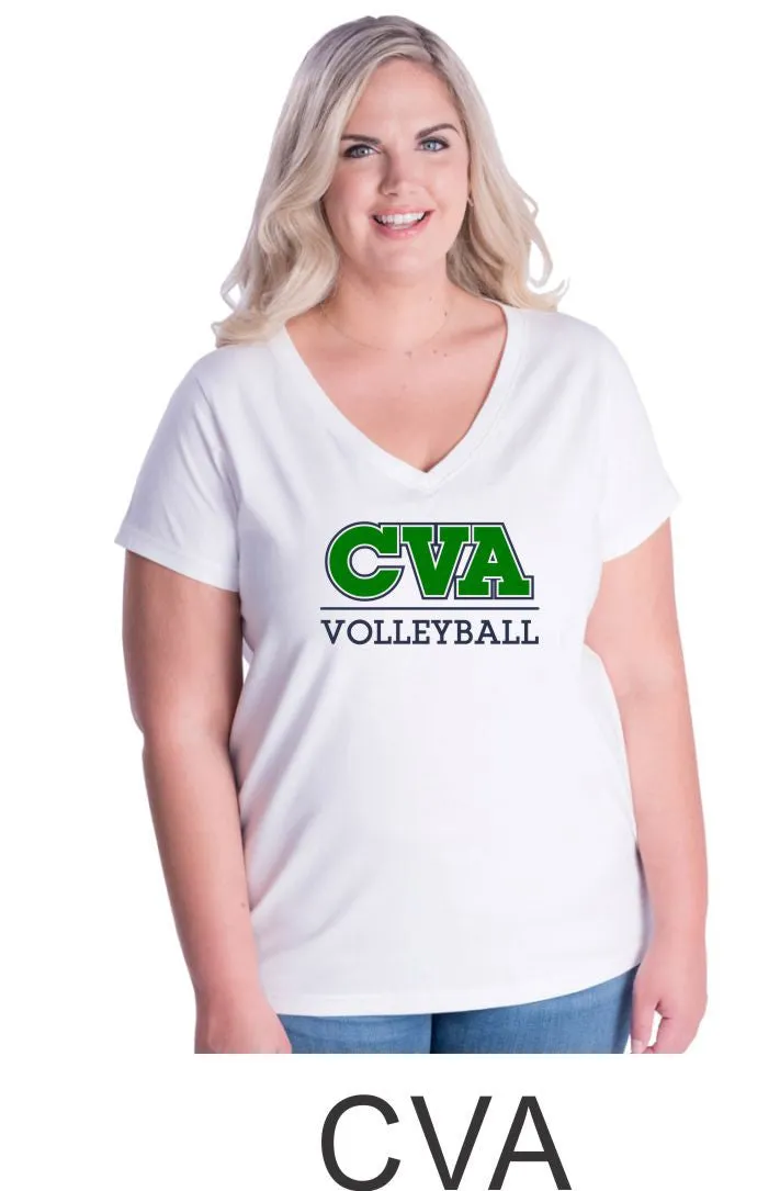 CVA Curvy Ladies Tee in 5 Designs- Matte or Glitter