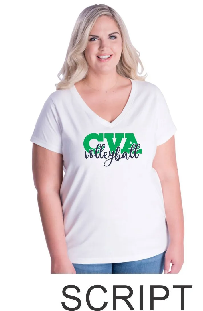 CVA Curvy Ladies Tee in 5 Designs- Matte or Glitter