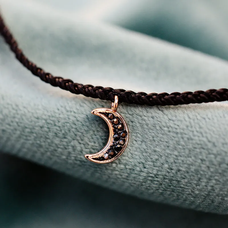 Dark Moon Rose Gold Bracelet Black