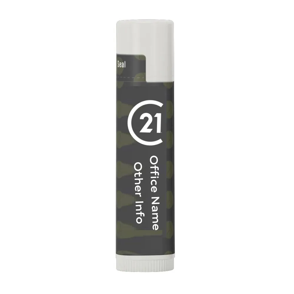 DBA Lip Balm - White Top - USA Made with Your Logo/Info