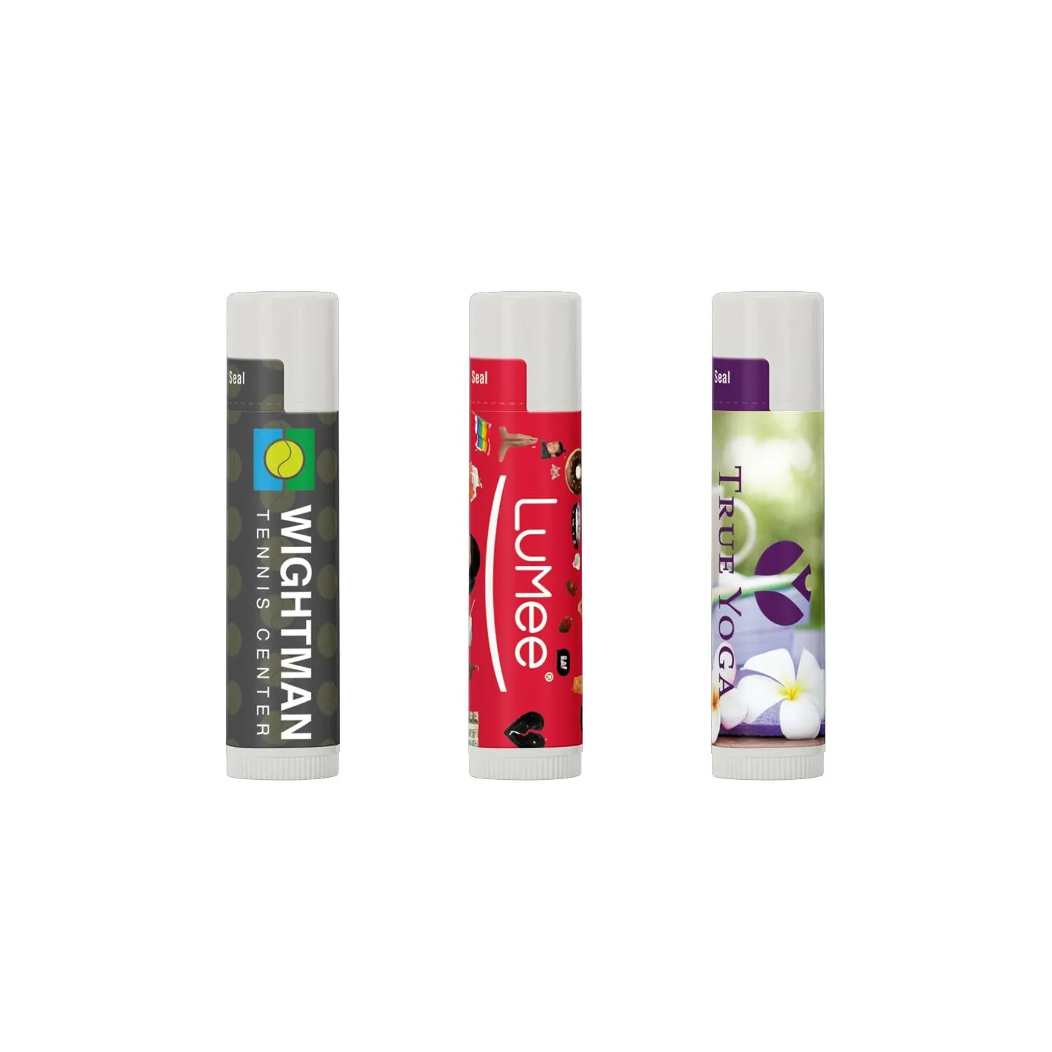 DBA Lip Balm - White Top - USA Made with Your Logo/Info