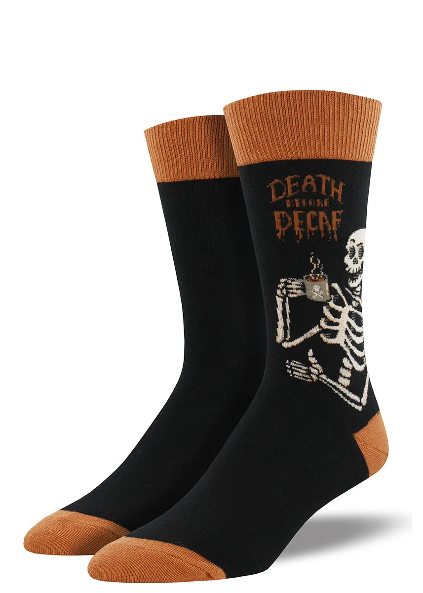 Death Before Decaf Men's Crew Socks