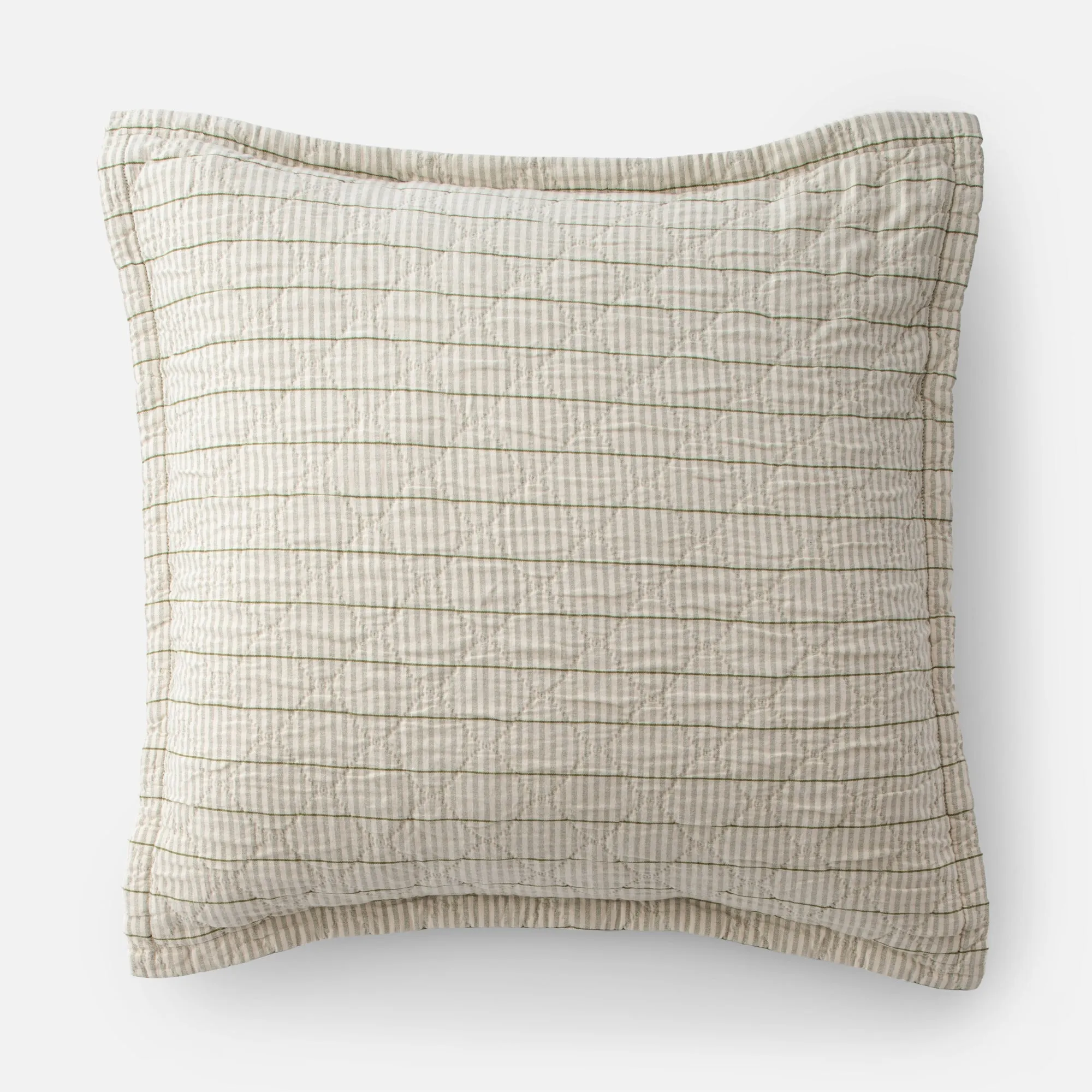 Diamond Ticking Quilted Pillow Sham