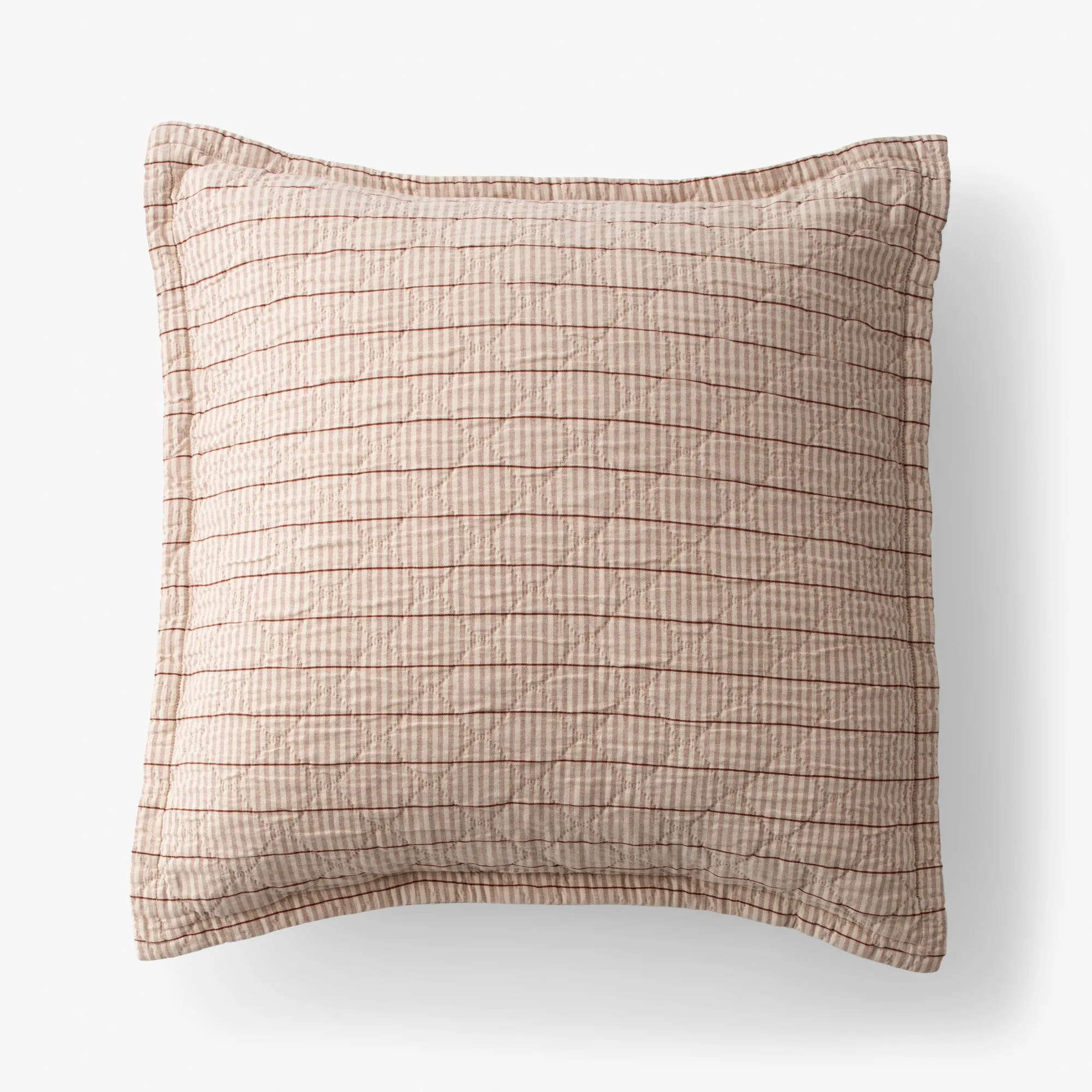 Diamond Ticking Quilted Pillow Sham