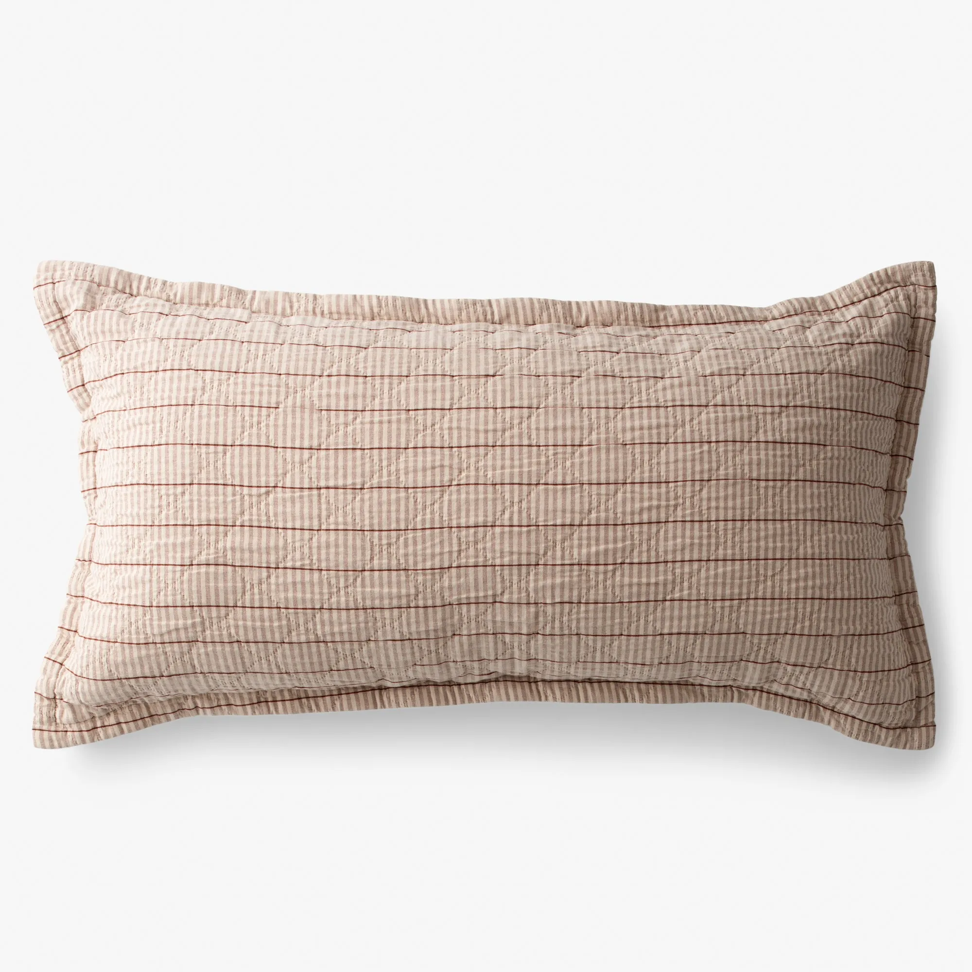 Diamond Ticking Quilted Pillow Sham