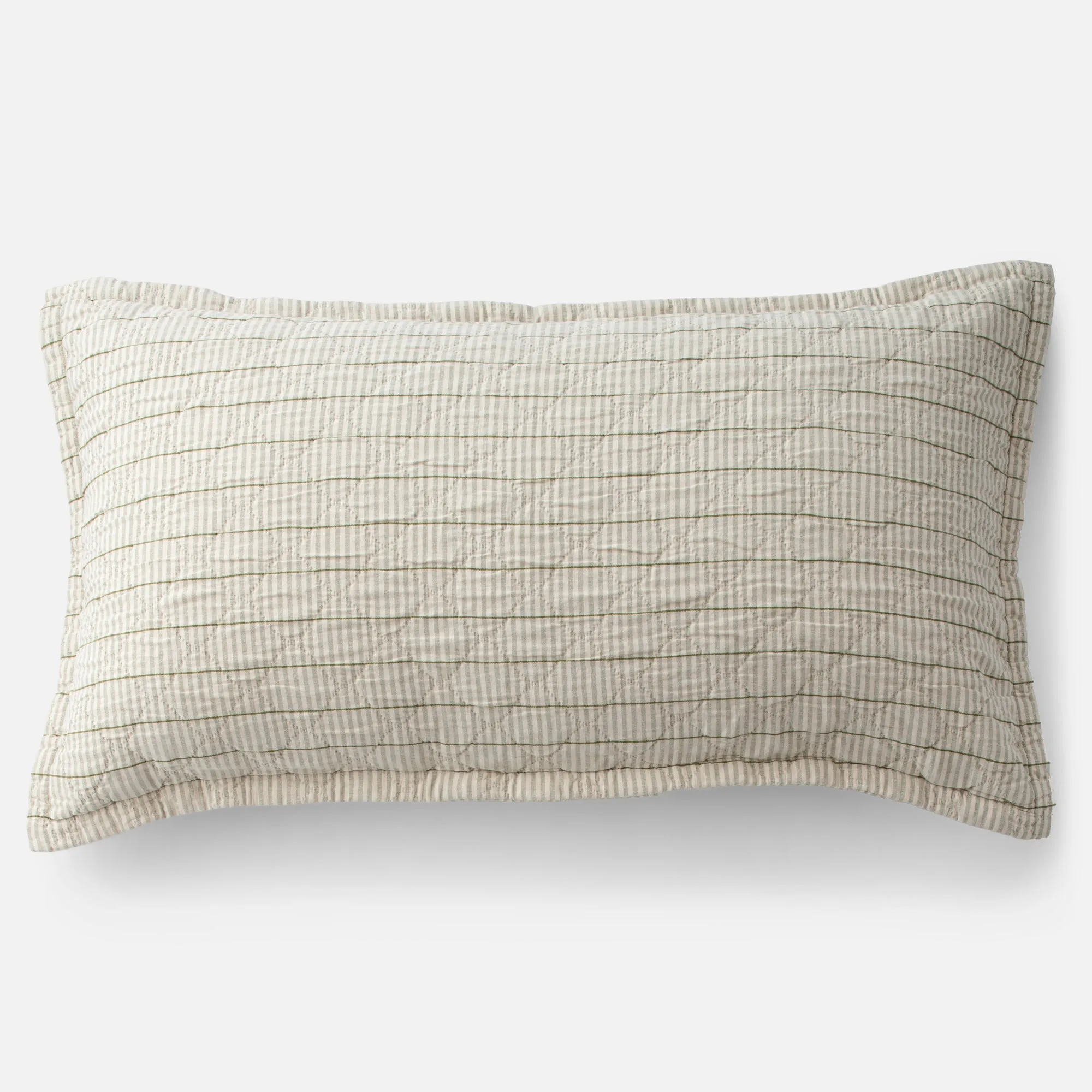 Diamond Ticking Quilted Pillow Sham