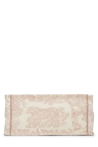 Dior,  Pink Embroidered Toile de Jouy Canvas Book Tote Large, Pink