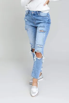 Distressed Relaxed Denim