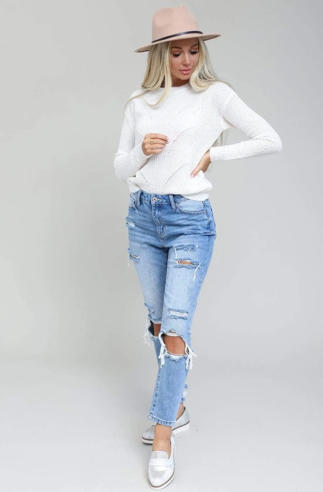 Distressed Relaxed Denim