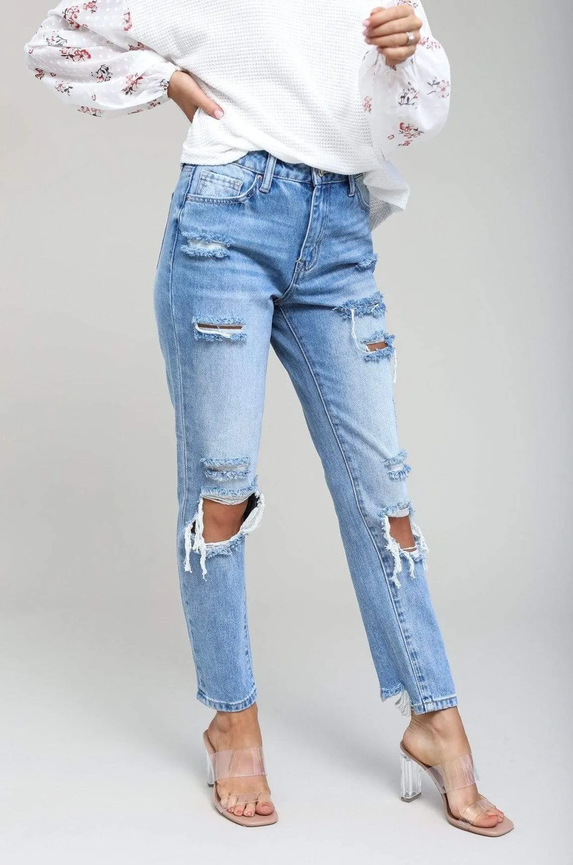 Distressed Relaxed Denim