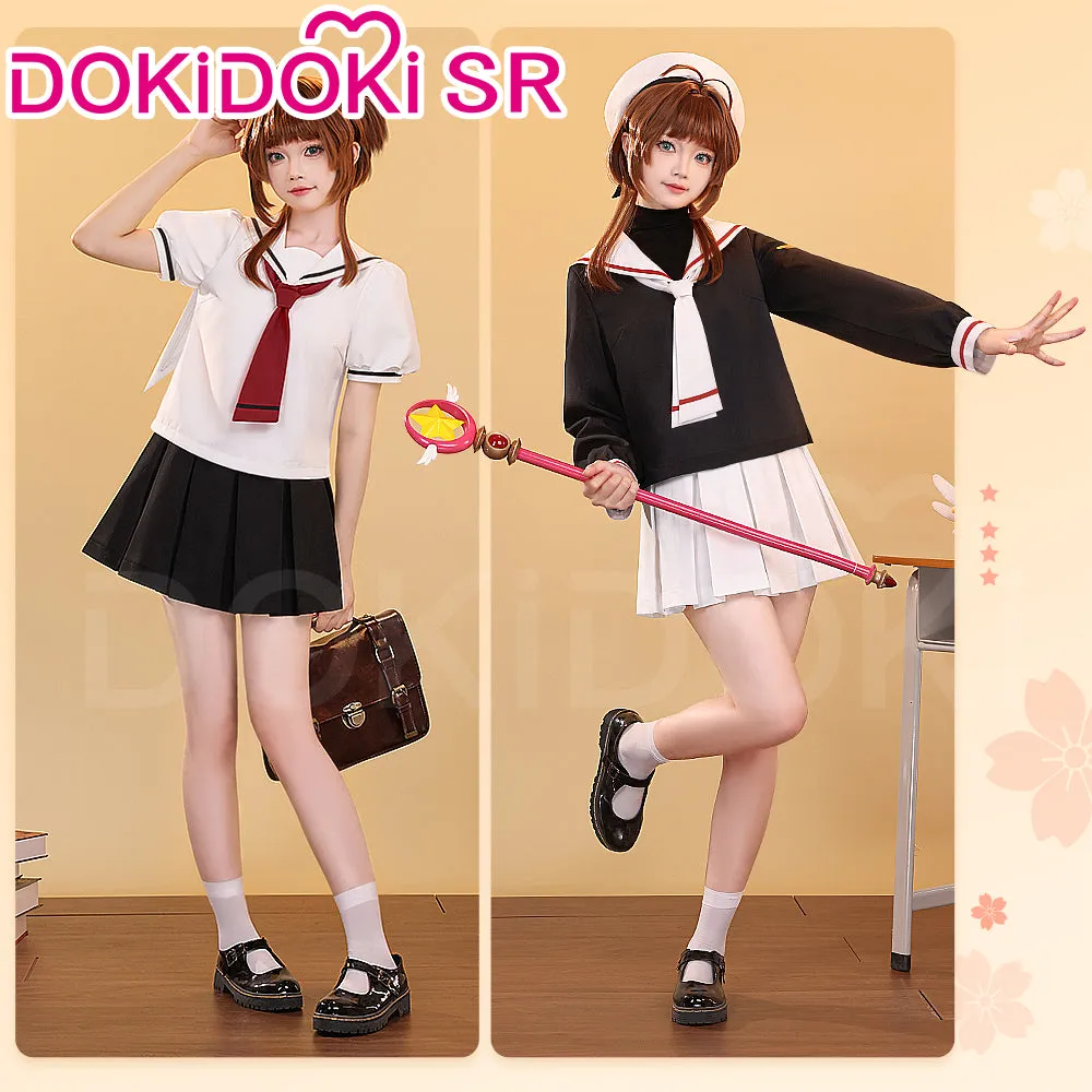 DokiDoki-SR Anime Card Captor Sakura Cosplay Kinomoto Sakura Tomoe Primary School Summer Uniform Costume Cardcaptor