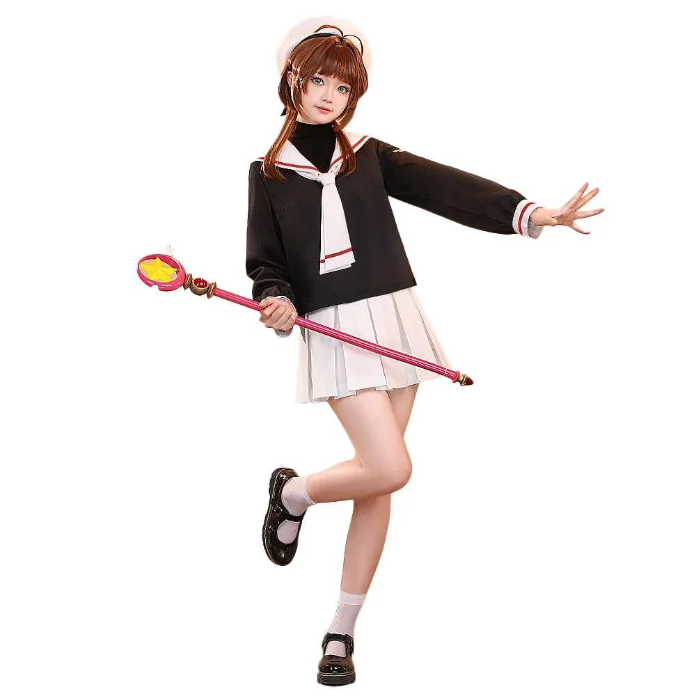 DokiDoki-SR Anime Card Captor Sakura Cosplay Kinomoto Sakura Tomoe Primary School Summer Uniform Costume Cardcaptor