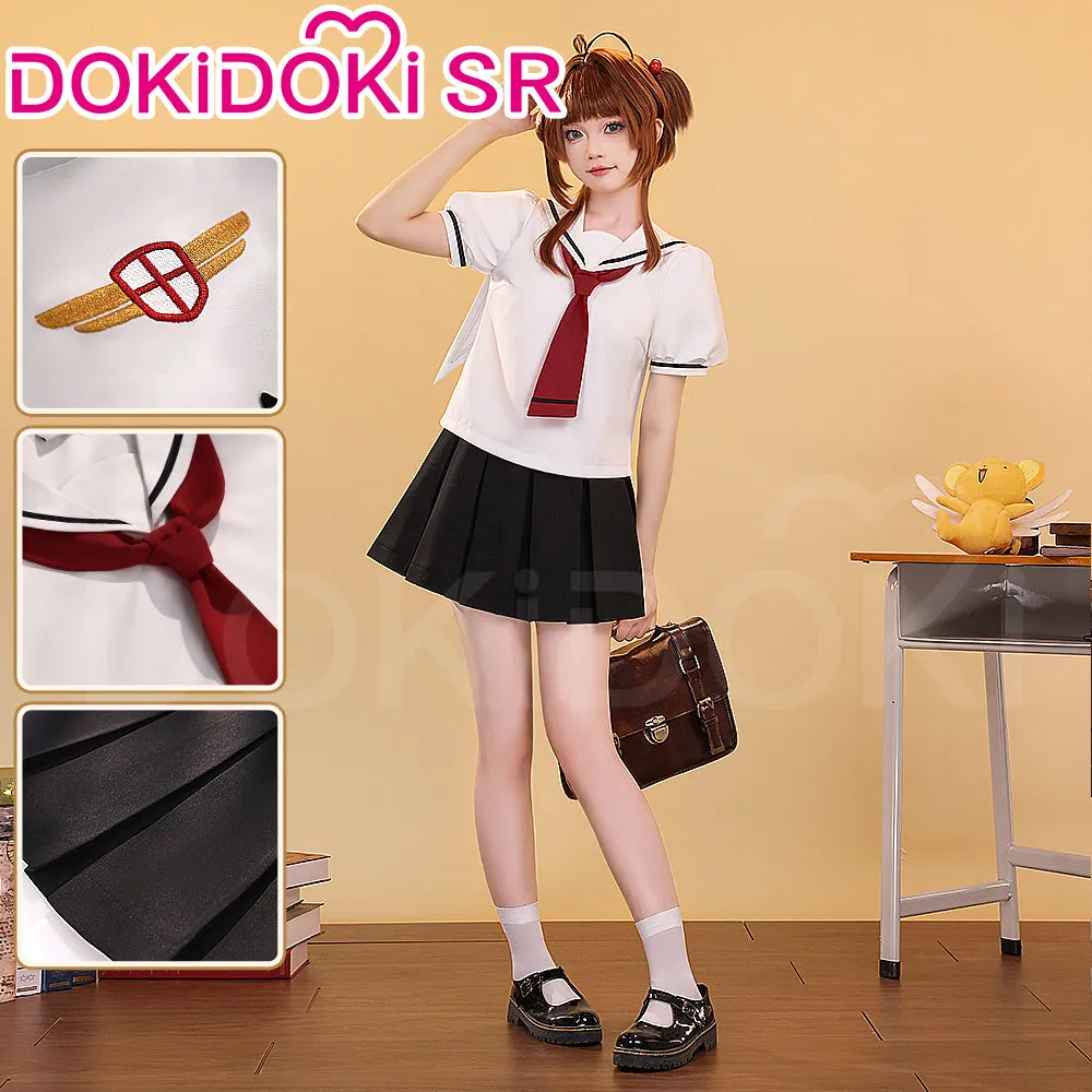 DokiDoki-SR Anime Card Captor Sakura Cosplay Kinomoto Sakura Tomoe Primary School Summer Uniform Costume Cardcaptor