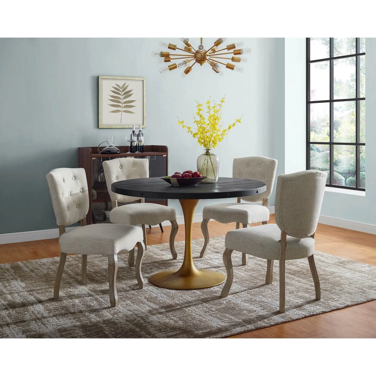 Drive 48" Round Wood Top Dining Table