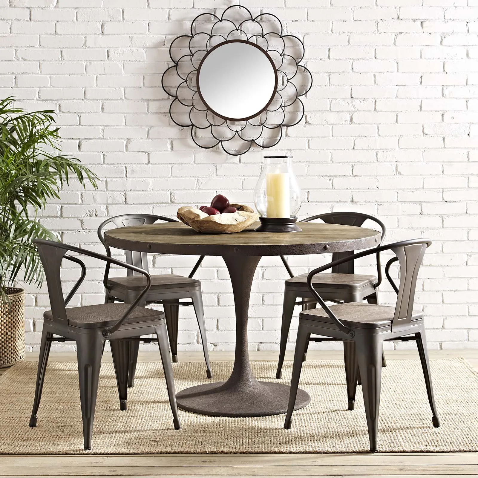 Drive 48" Round Wood Top Dining Table