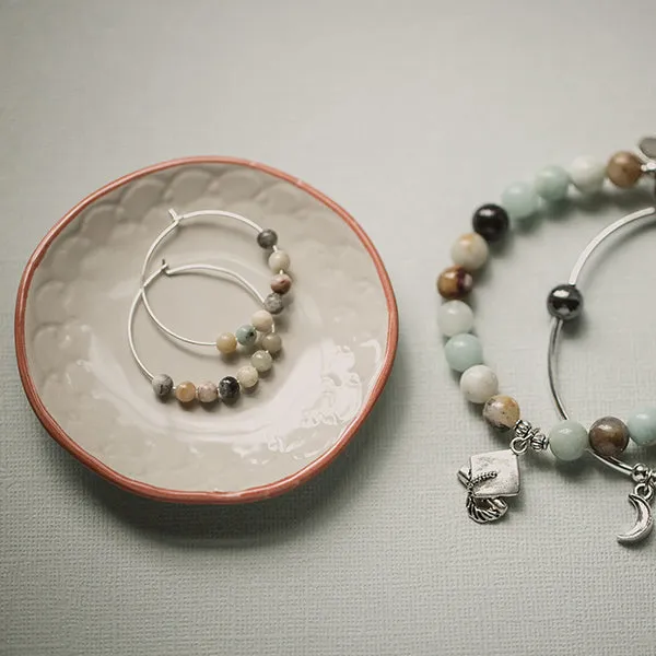 Earring | Stone Hoop | Howlite