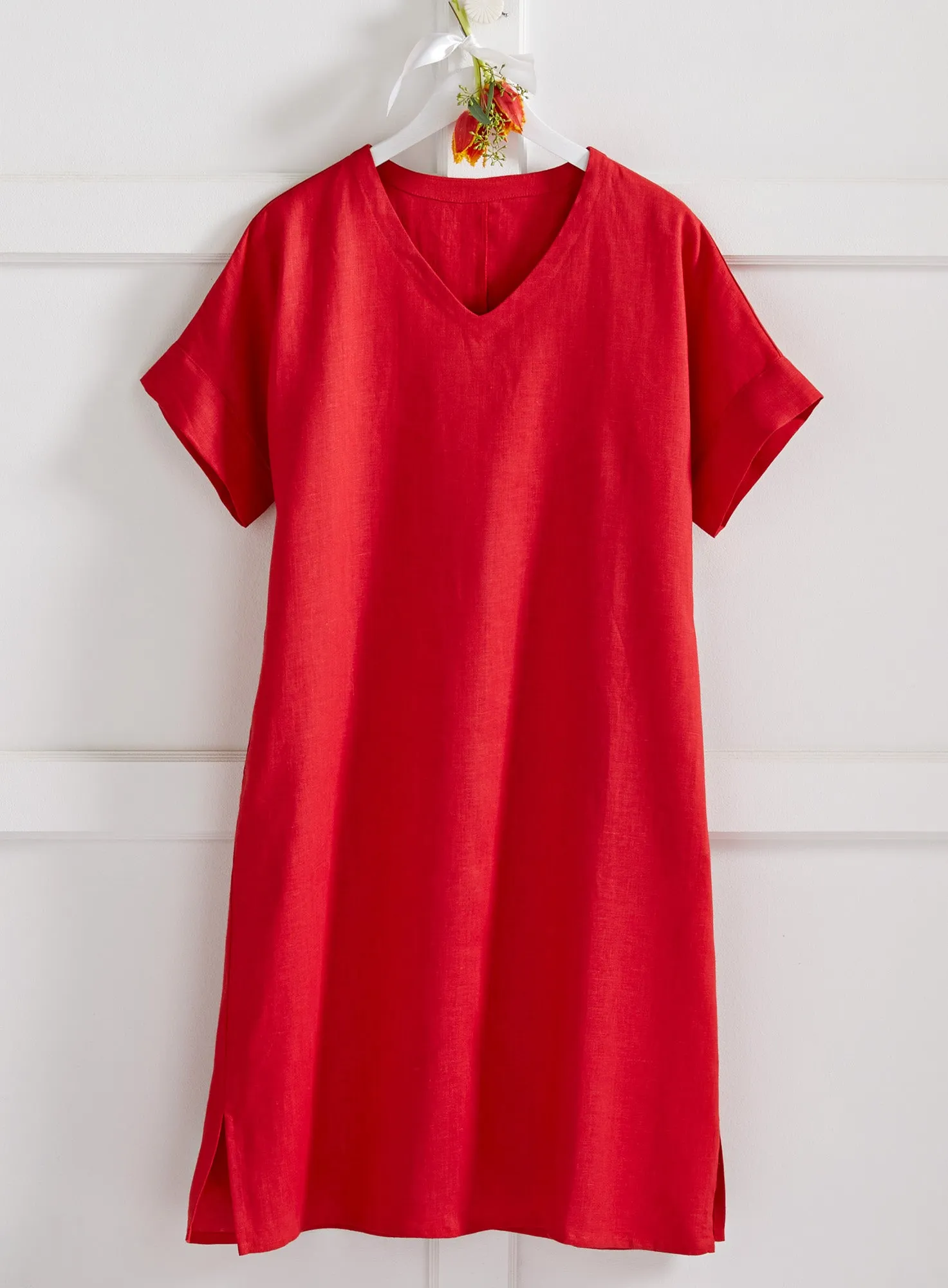 Easy Linen Midi Dress FINAL SALE (No Returns)