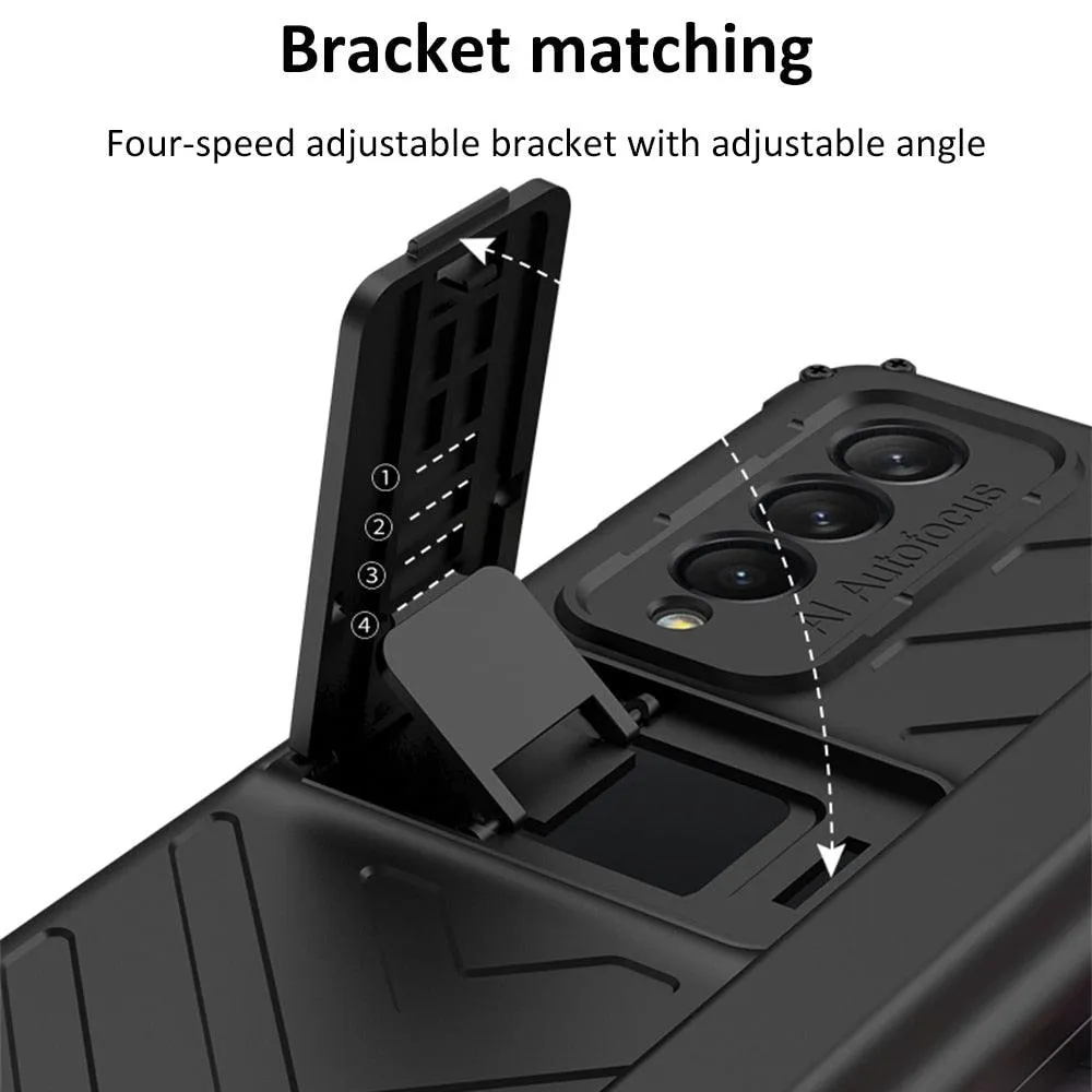 Fas Magnetic Hinge Case for Samsung Galaxy Z Fold 3 5G with Built-in S-Pen Slot and Kickstand