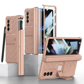 Fas Magnetic Hinge Case for Samsung Galaxy Z Fold 3 5G with Built-in S-Pen Slot and Kickstand