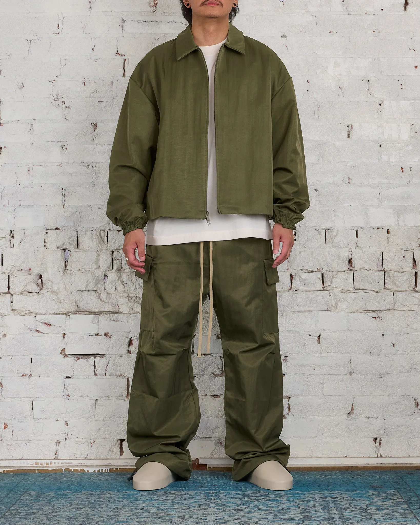 Fear of God Essentials Textured Nylon Field Pant Military