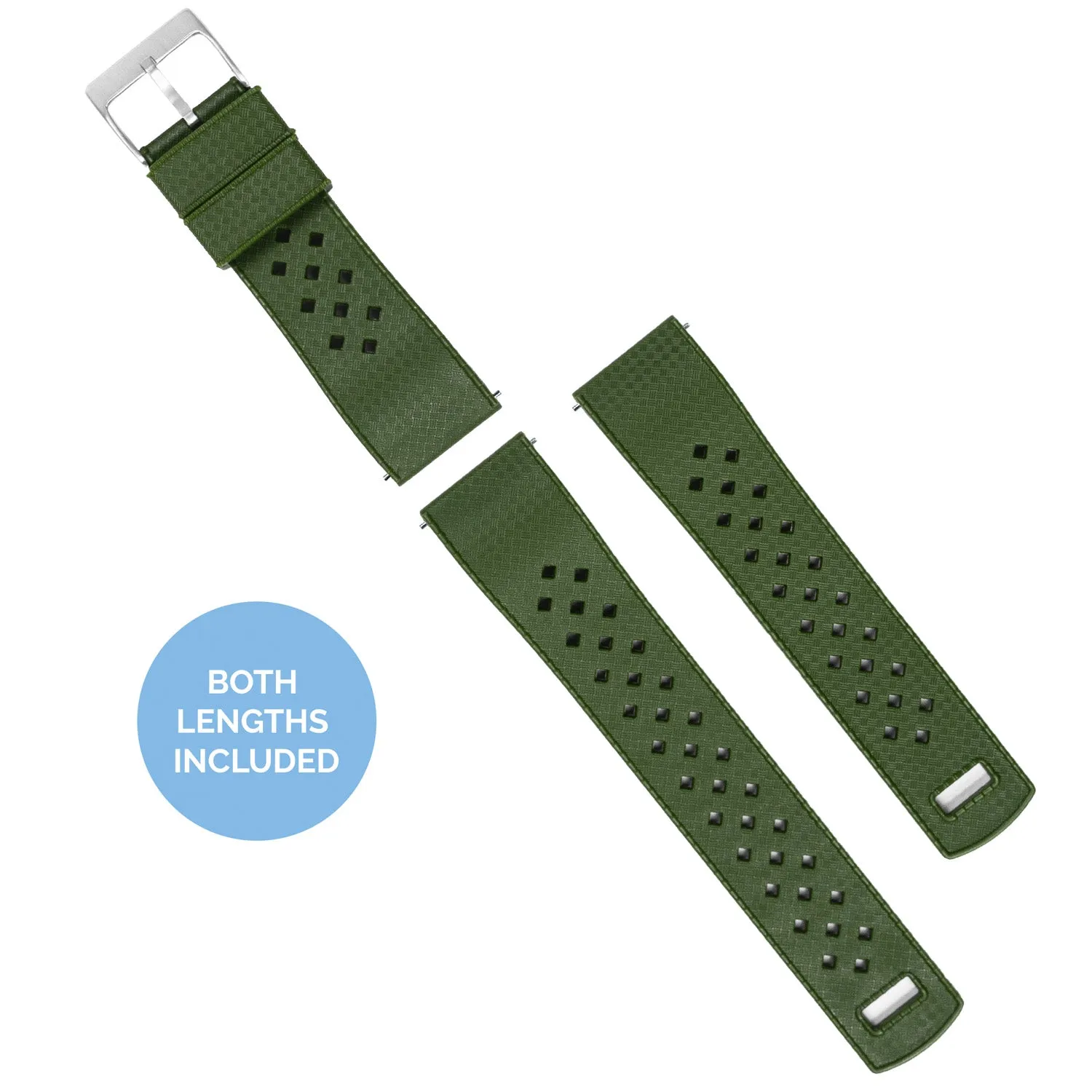 Fossil Sport Tropical Style Army Green Watch Band