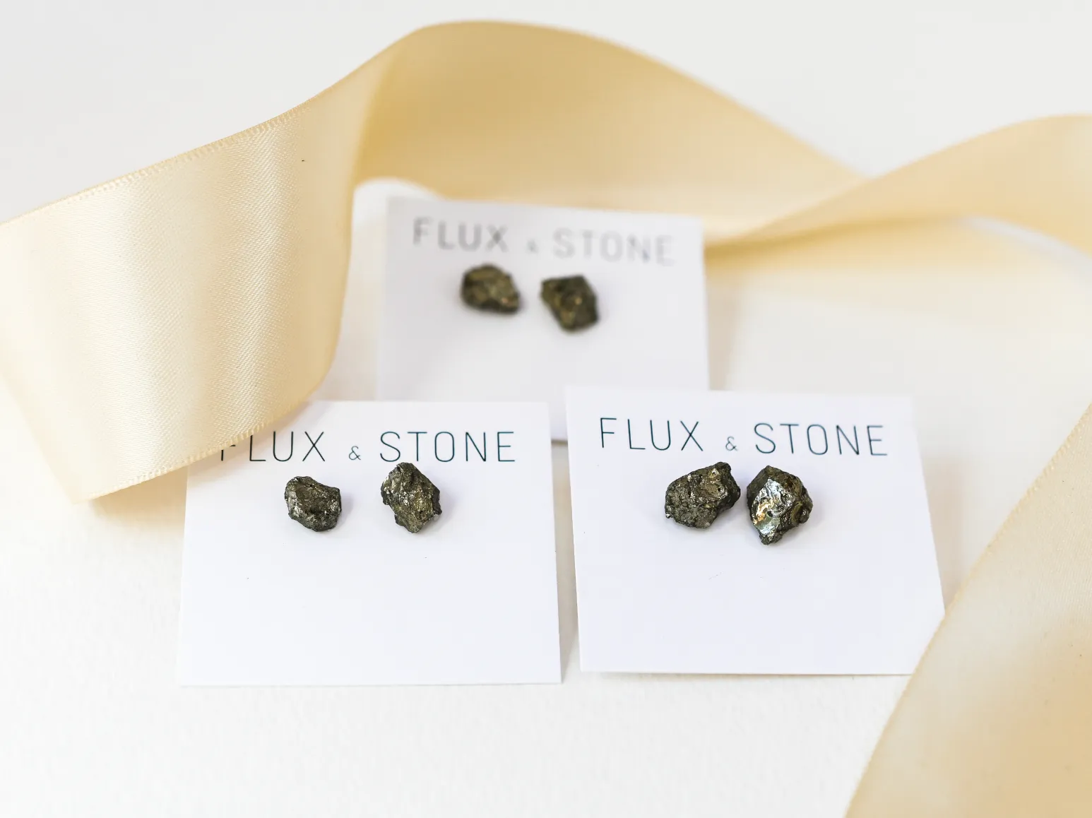 Gemstone Studs - Pyrite