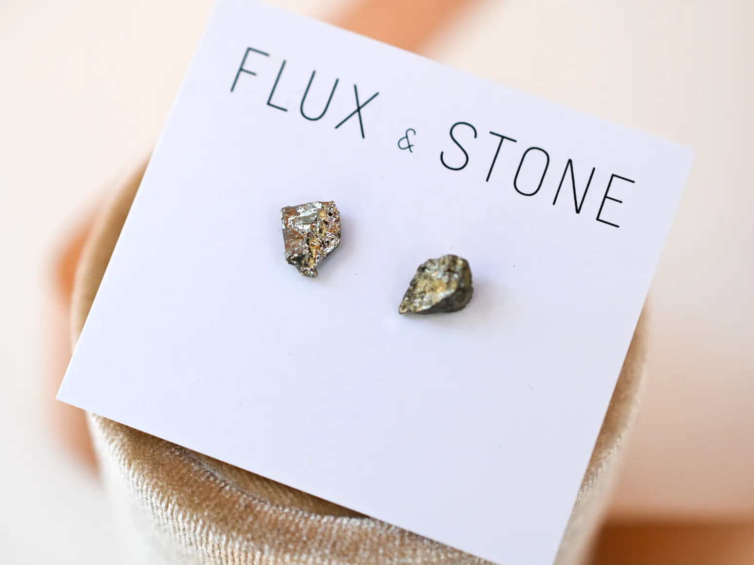 Gemstone Studs - Pyrite