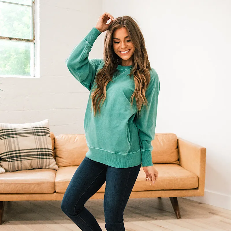 Girlfriend Crewneck Sweatshirt - Dark Green