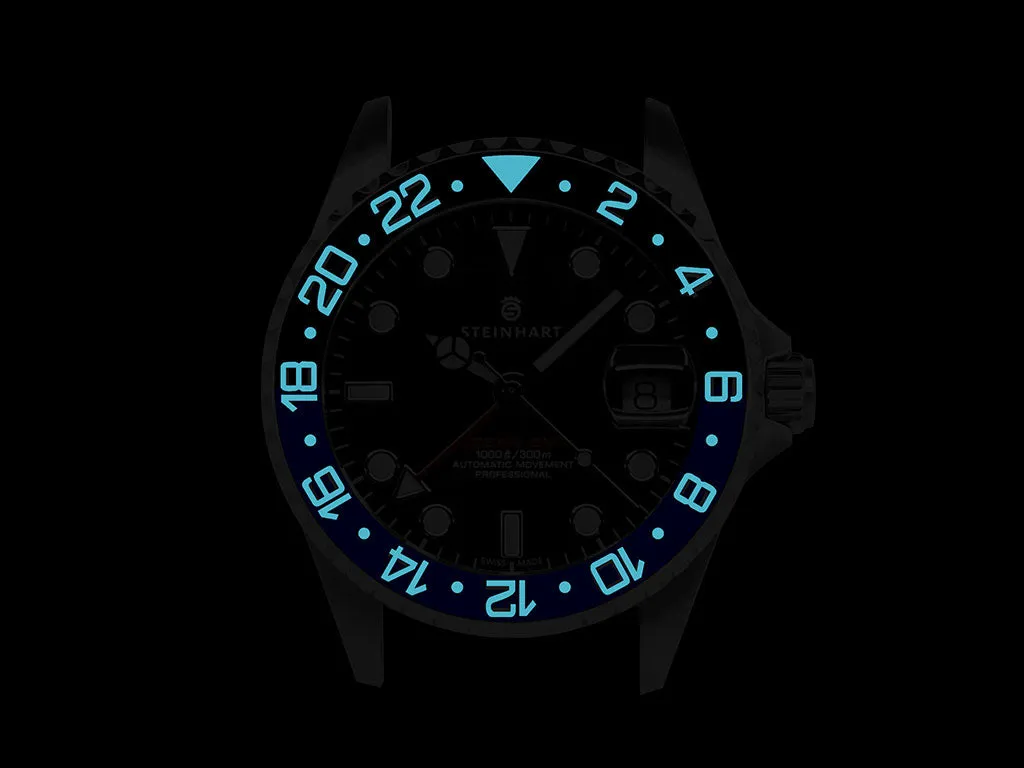 GMT Style Ceramic Bezel Insert Black/Blue (Dark Knight)