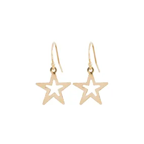 Gold Cut Out Star Earrings